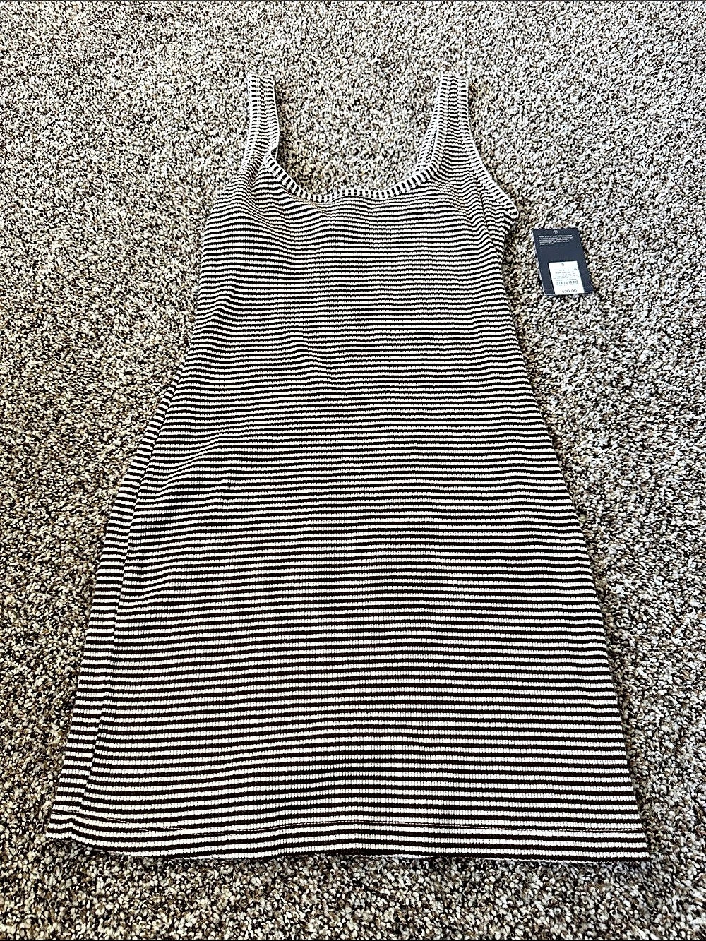 Universal Thread Striped Mini Dress in Brown & White Size Small NWT